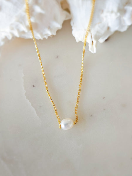 Mini Pearl Necklace| Gold - Fairley