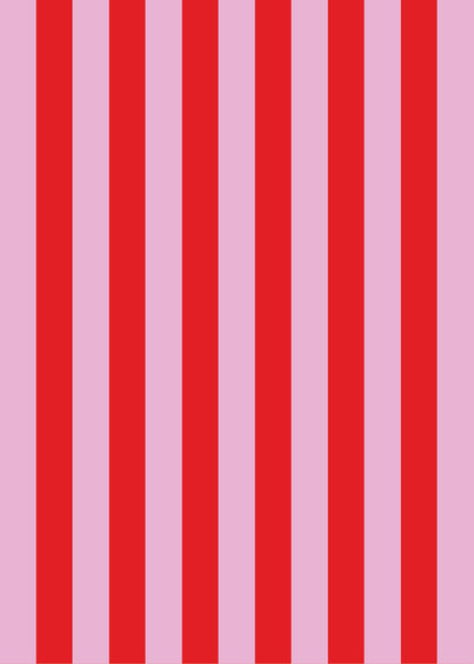 Tea Towel Pink + Red Stripe - Lettuce