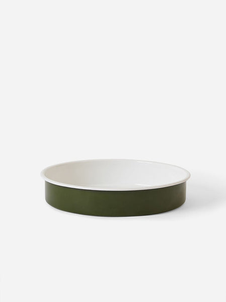 Enamel Round Baking Tray Olive - Citta