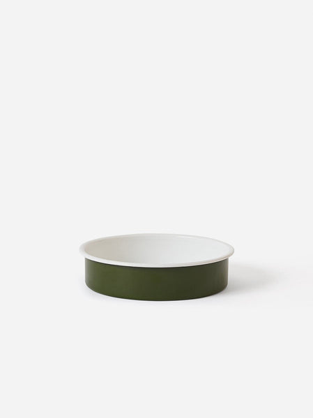 Enamel Round Baking Tray Olive - Citta