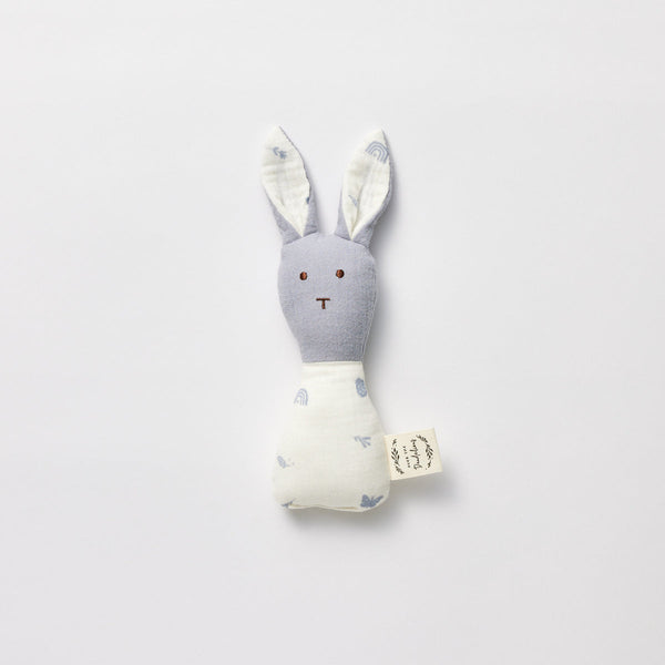 Bunny Rattle Organic Muslin - Over the Dandelions
