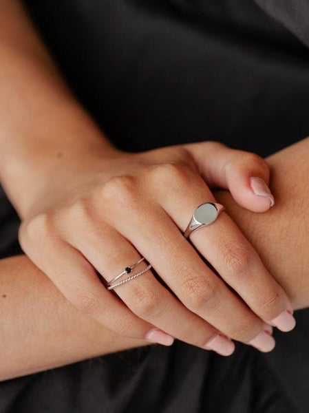 Sweet Signet Ring | Silver - Sophie Store
