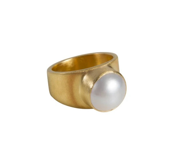 Pearl Dome Ring | Gold - Fairley