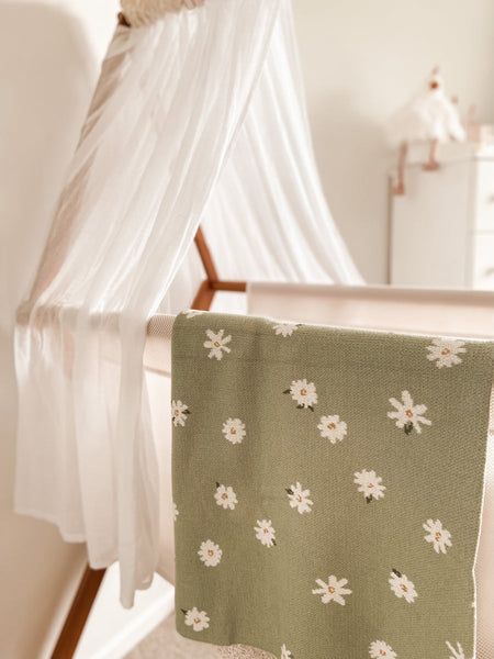 Organic Baby Blanket - Over the Dandelions