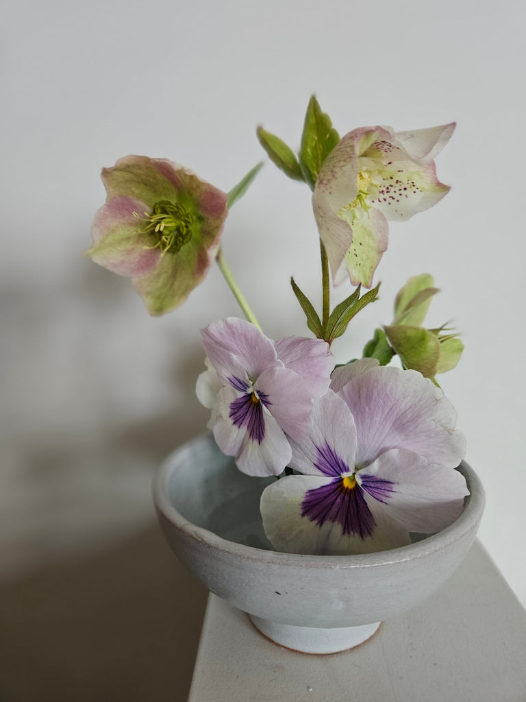 How to Arrange Garden Flowers at Home: Pansies, Hellebores & a Favourite Bowl