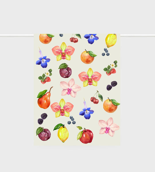 Fruit Salad Tea Towel - Lettuce