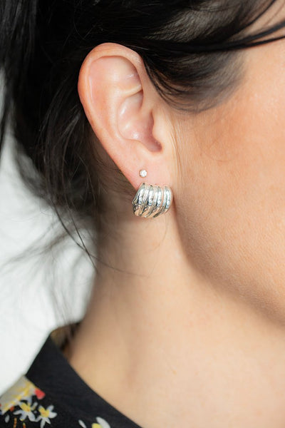 Silver Fanfare Earrings