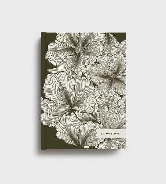 Olive Deco Daily Diary 2026 - Father Rabbit