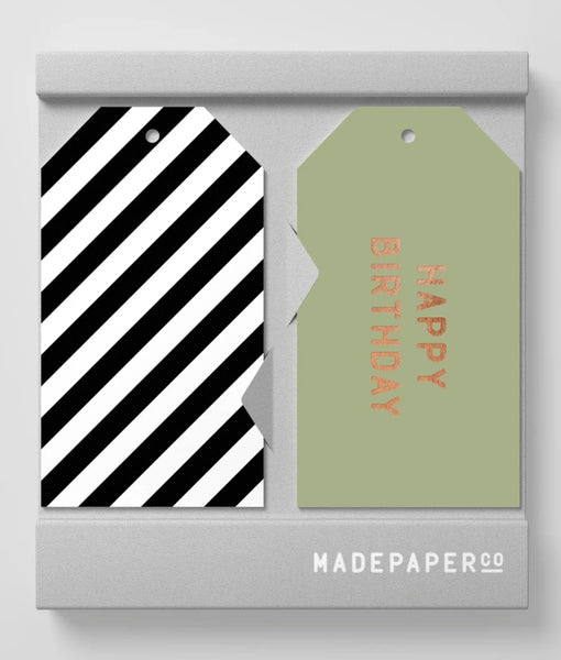 Happy Birthday Gift Tag | Khaki - Made Paper Co